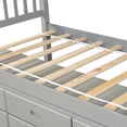 thumbnail image 4 of Twin Size Platform Storage Bed Wood Platform Bed with 6 Drawers, Captains Bed Bedroom Furniture with 6 Drawers,Gray, 4 of 6
