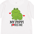 thumbnail image 4 of Inktastic My Poppi Loves Me Grandson Frog Boys Long Sleeve Toddler T-Shirt, 4 of 5