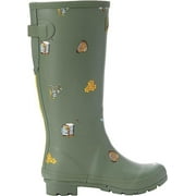 Joules womens Welly Print Size US 6 M Khaki Bee