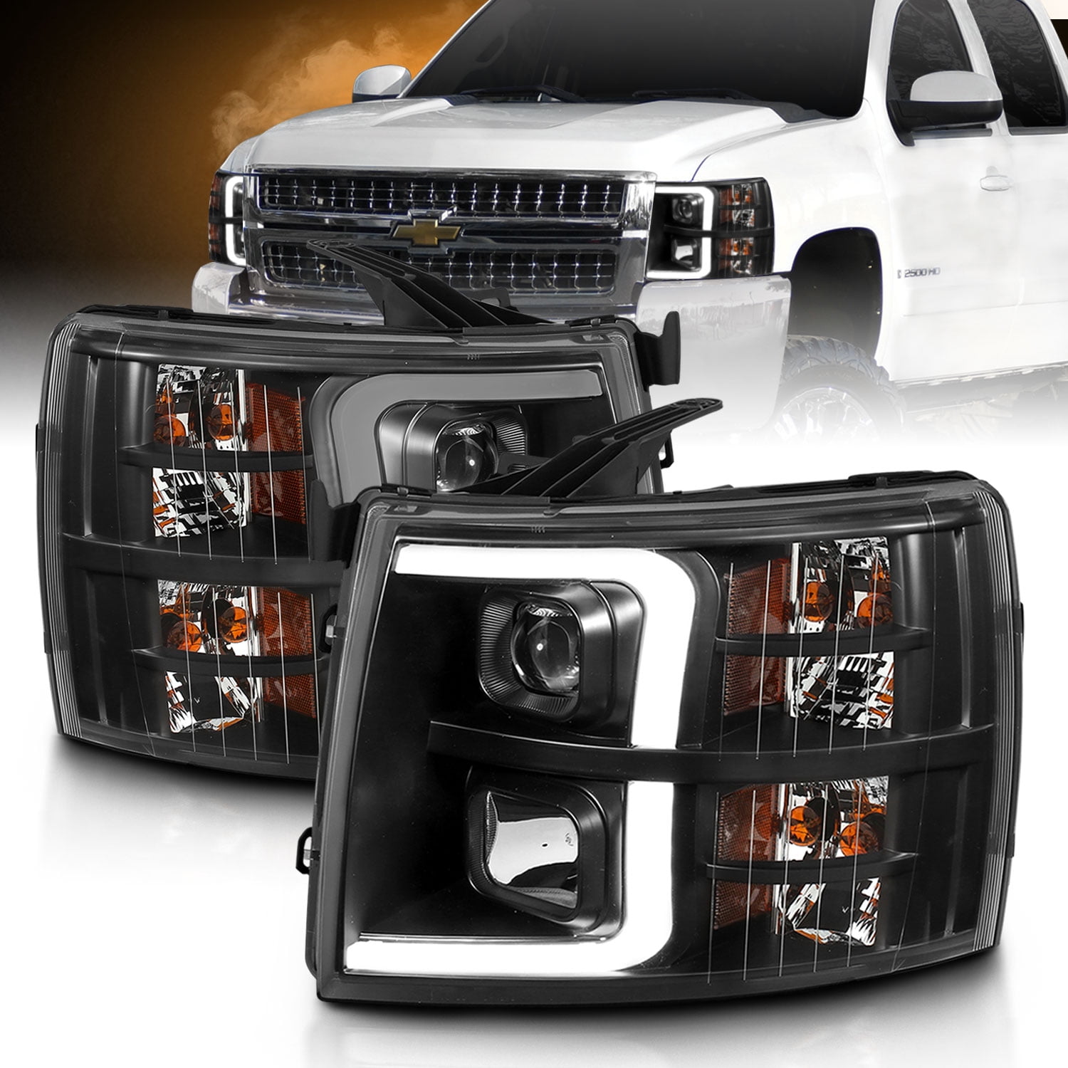 ACANII For 2007-2013 Chevy Silverado 1500 2500HD 3500HD Pickup Truck Tail Lights Lamps Assembly Driver & Passenger 
