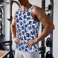 thumbnail image 5 of Goofa Blue Ink Flowers Pattern Men's Workout Tank Top Slim-Fit Tank Quick Dry Fit Muscle Tank Top Beach Tank Top Bodybuilding Sleeveless T Shirt-XX-Large, 5 of 7