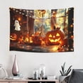 thumbnail image 3 of Halloween Tapestry halloween Decor, Halloween Windowsill Pumpkin Ghost A Halloween Decorations Wall Tapestry Aesthetic, Tapestry Wall Hanging for Bedroom, Livingroom, Dorm Decor - 60x40in, 3 of 6