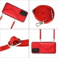 thumbnail image 4 of Envelope Design for Samsung A23 4G Case RFID Blocking Wallet Card Holder Leather PU Flip Cover Folio Lanyard Crossbody Strap Women Girl Magnetic Clasp Kickstand for Samsung Galaxy A23 4G, Red, 4 of 10