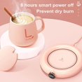 thumbnail image 2 of Tea Coffee Heater Coasters Pad Coaster coffee Touch Control for Milk Hot Coffee Desk Use Pink, 2 of 9