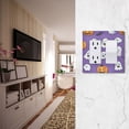 thumbnail image 5 of Yayeee Rocker Switch Wall Plate 2-Gang 4.7"x4.6" Home Decorative Outlet Cover, Halloween Ghosts Purple, 5 of 6
