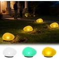 thumbnail image 5 of Solar Glass Garden Pebbles, Waterproof Glowing Stones for Pathway Yard, 5 of 7