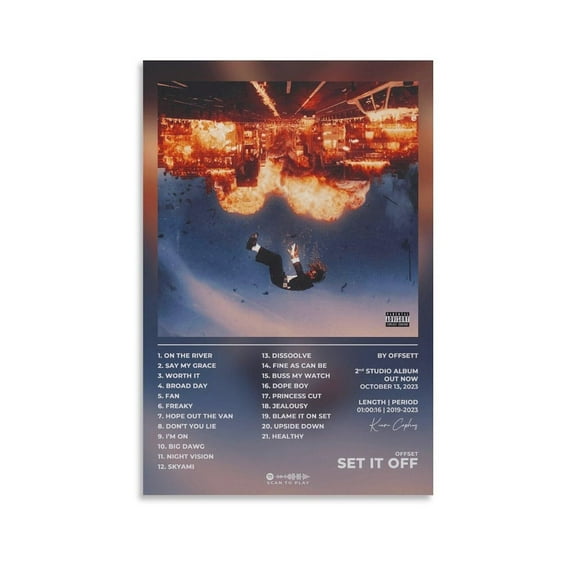 Set It Off by Offset Album Cover Canvas Poster Print Music Posters for Room Aesthetic