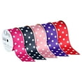thumbnail image 5 of (2 pack) Offray Ribbon, Purple with White Polka Dot 1 1/2 inch Grosgrain Polyester Ribbon, 9 feet, 5 of 5