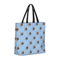 thumbnail image 2 of Disketp Brown French Bulldog Canvas Tote Bag,Women Shoulder Bag Crossbody Handbag with Zipper Closure, 2 of 8