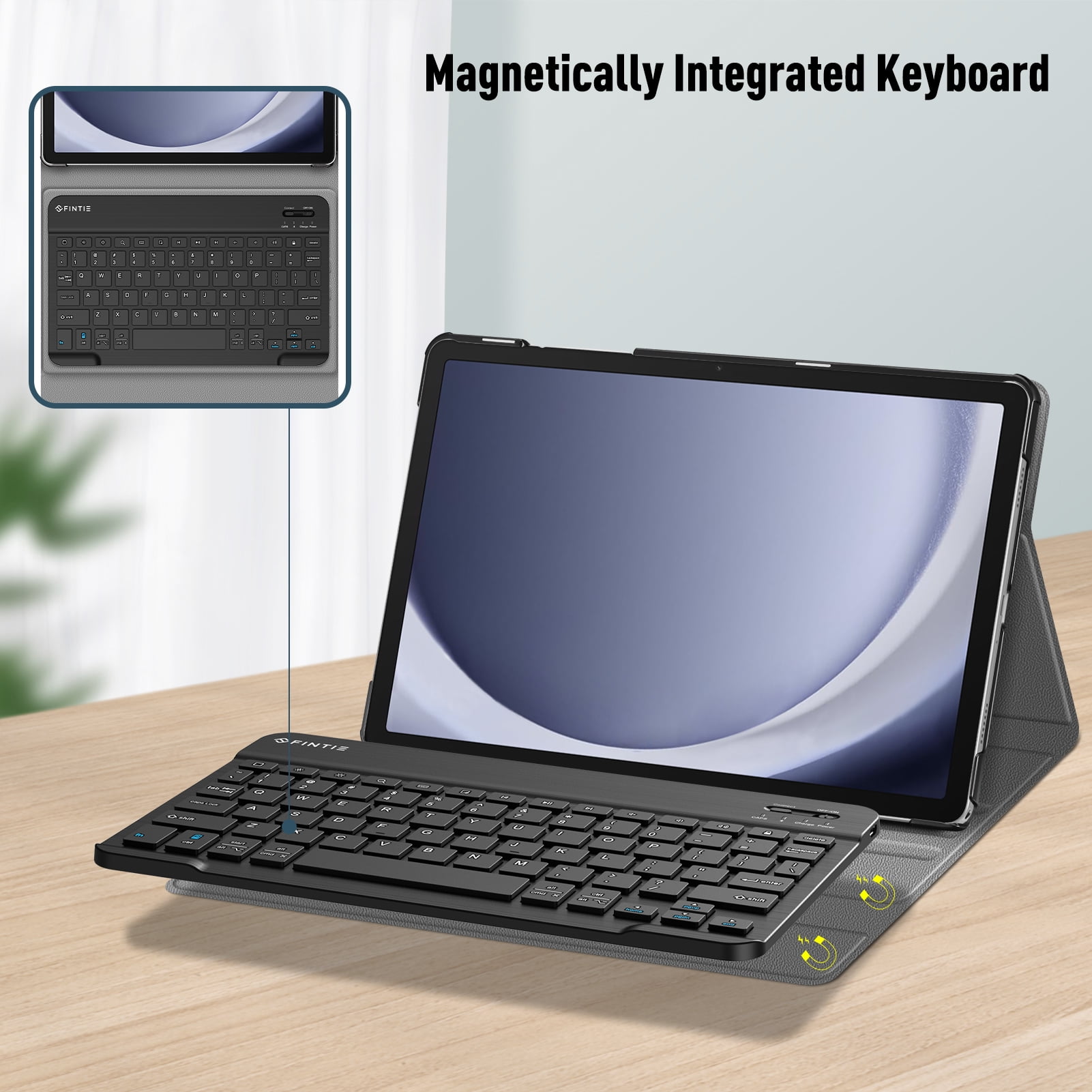 Fintie Keyboard Case for Samsung Galaxy Tab A11 Plus 11" 2025 / Tab A9 Plus 11" 2023, Slim Lightweight Stand Cover with Magnetically Detachable Wireless Bluetooth Keyboard, Composition Book