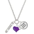 thumbnail image 1 of Delight Jewelry Believe Faith Prayer Hope Bar - Purple Heart Nurse Strong Zoe Necklace, 1 of 4