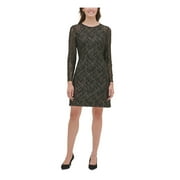 TOMMY HILFIGER Womens Black Long Sleeve Above The Knee Sheath Party Dress 8