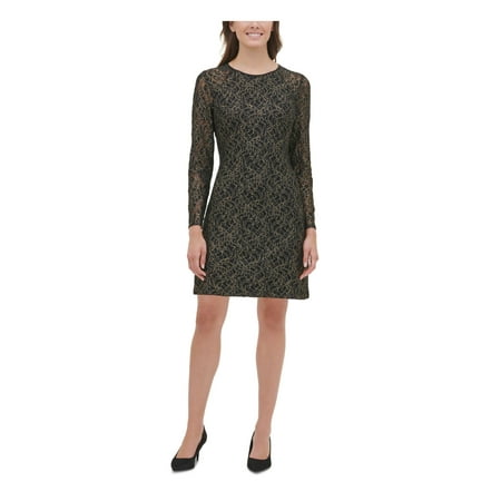 TOMMY HILFIGER Womens Black Long Sleeve Above The Knee Sheath Party Dress 8