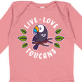thumbnail image 4 of Inktastic Live Love Toucans Boys or Girls Long Sleeve Baby Bodysuit, 4 of 5