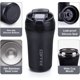 thumbnail image 4 of Taza de café de viaje, paquete de 2 tazas aisladas, a prueba de derrames con tapa y popote, vaso reutilizable de acero inoxidable para bebidas, 4 of 4