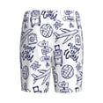 thumbnail image 5 of Fotbe World Travel2 Pajama Shorts for Men, Men's Pajama Bottoms, Sleepwear,Short Pajama Pants-4X-Large, 5 of 9