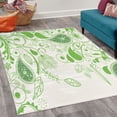 thumbnail image 2 of Paisley Decorative Rug, Oriental Motifs with Swirled Branch and Flower Pattern Bohemian Illustration, Quality Carpet for Bedroom Dorm and Living Room, 6 Sizes, Fern Green, by Ambesonne, 2 of 4