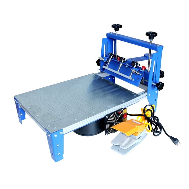 3 Directions Micro-adjustable Vacuum Screen Printer 16"x20" with Stainless Steel Pallet