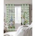 thumbnail image 4 of Easter Blackout Curtains for Bedroom Living Room Darkening Curtains 90 Inch Spring Gnomes Flowers Rabbit Butterfly Green Plaid Black Out Window Curtain Privacy Window Treatment Drapes 52"x90"x2, 4 of 9