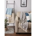 thumbnail image 7 of Contemporary Home Living 4' x 5' Gray and Beige Rectangular Home Essentials Woven Throw, 7 of 7
