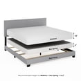 thumbnail image 6 of Furinno Pessac Fabric Upholstered Bed Frame with Wooden Slat Support, King, Glacier, 6 of 6
