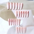 thumbnail image 2 of Apuakthei - Uñas postizas largas con efecto ataúd, diseño de bailarina, con degradado, cobertura total, acrílicas, para mujeres y niñas, 24 unidades, 2 of 6