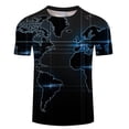 thumbnail image 4 of EQWLJWE T-Shirts for Men Men Short Sleeve O-Neck Printed Color Fashion Casual T-Shirt Tops Blouse, 4 of 5