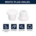 thumbnail image 2 of Unique Bargains 20 Pcs White Plug Holes, T11 Rubber Button Plug for 10 -11mm/0.39 -0.43' Hole, 2 of 6