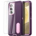 thumbnail image 1 of KOMI for Samsung Galaxy S24/S25 Case 5G Built-in Stand with Glass Screen Protector,Heavy Duty Drop Protection Full Body Rugged Shockproof Military Protective Tough Durable Cover for Galaxy S24/S25, 1 of 5