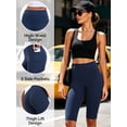 thumbnail image 5 of Cadmus Biker Yoga Shorts 12" Inseam with Pockets for Women,High Waisted Athletic Running Workout Gym Shorts, 5 of 9