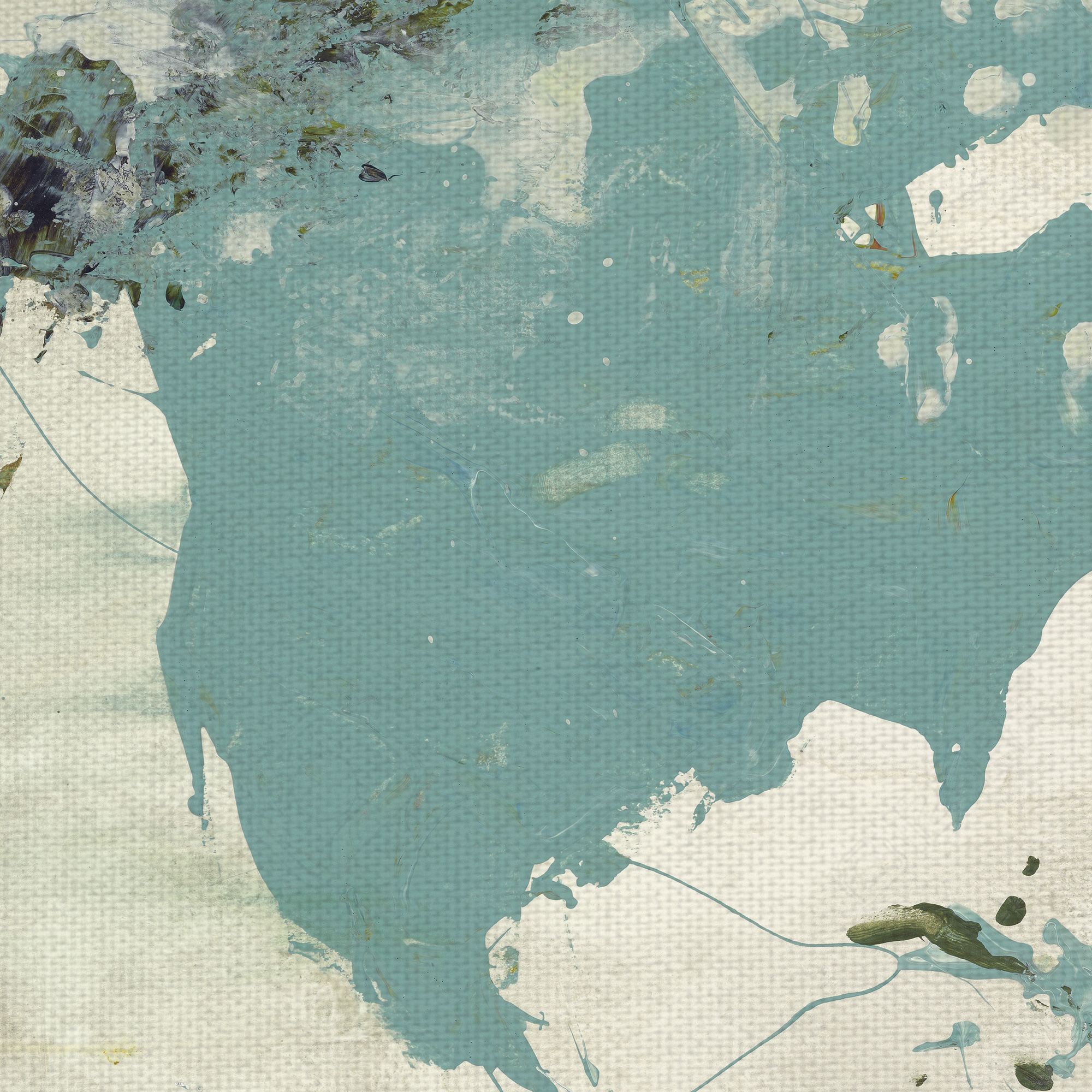 Masterpiece Art Gallery I See The World Map by Purple Moose Basics Canvas Art Print 30" x 40"