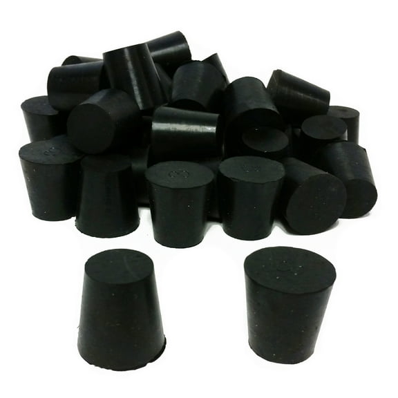 Rubber Stoppers, Size 3, Solid. Pack 1-Pound.