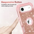 thumbnail image 6 of Casetego Compatible with iPhone Air Case,Glitter Sparkly Bling Shockproof Heavy Duty Hybrid Sturdy High Impact Protective Cover for Women Girls,Rose Gold, 6 of 7