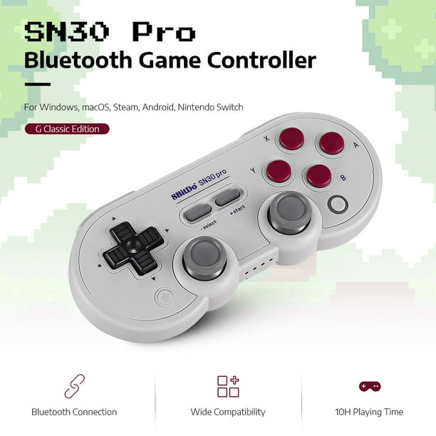 8bitdo Sn30 Pro Bluetooth Gamepad G Classic Edition Bundle Includes Carrying Case Switch Pc Mac Os Android Red Wine Walmart Com Walmart Com