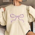 thumbnail image 2 of Women's Oversized Crewneck Sweatshirts Cute Bow Knot Graphic Long Sleeve Pullover Tops Y2k Hoodies, 2 of 4