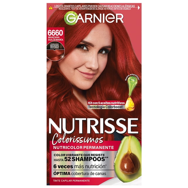 Tinte para cabello Garnier Nutrisse coloríssimos 6660 manzana
