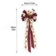 thumbnail image 2 of Haut en Toile de Jute à Carreaux Buffalo Rouges Xmas Tissu LED Polyester Décoratif Nœud de Noël Cadeau Guirlande Décoration Nœud, 2 of 5