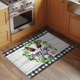 thumbnail image 3 of Easter Bathroom Rug Washable 2x3 Entryway Rug Non Slip Spring Watercolor Bunny Flower Leaf Grey Wood Grain Front Door Mat Low Pile Indoor Doormat Throw Floor Carpet for Kitchen Bedroom Entrance, 3 of 8