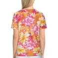 thumbnail image 2 of Alfred Dunner Womens Floral Short Sleeve Shirt Medium Orange multi, 2 of 2