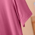 thumbnail image 5 of Women's Casual Dress Short Sleeve Round Neck Comfortable Home Leisure Spring Summer Flowy Lightweight Breathable Soft Stretchy Fashionable Versatile Everyday Wear Womens Casual Trendy Midi Dresses, 5 of 8