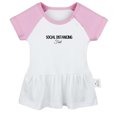 thumbnail image 1 of Social Distancing Fail Funny Dresses For Baby, Newborn Babies Skirts, Infant Princess Dress, 0-24M Kids Graphic Clothes (Pink Raglan Dresses, 18-24 Months), 1 of 5
