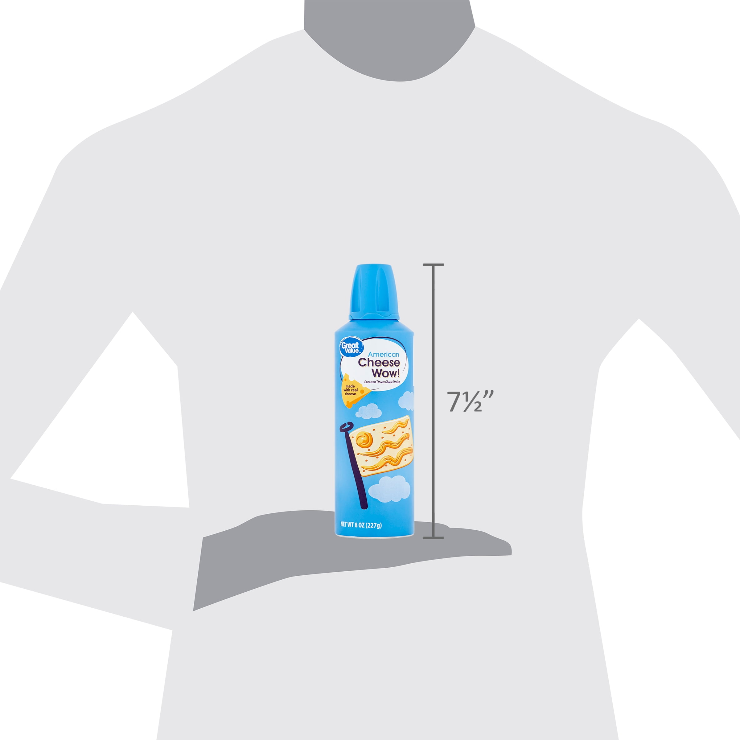Great Value Cheese Wow! Spray Cheese, American Cheese, 8 oz