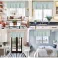 thumbnail image 5 of Blue Green Farmhouse Short Window Curtain Valances, Grid Checkered Plaid Gingham Lattice Trellis Rod Pocket Kitchen Valances for Living Room Bedroom Bathroom Cafe 42" x 18", 5 of 8