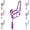 Purple, variant on Majestic Ally Halter with Matching Lead Rope for Horses–Adjustable Chin and Crown–Rolled Throat Latch with Replaceable Snap–Padded Noseband–Heavy Duty Rose Gold Finish Hardware