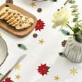 thumbnail image 5 of Christmas Tablecloth 60×84 Inch Oval, Christmas Ball Ornaments Pine Stars Washable Table Cover for Party Picnic Dinner Decor, 5 of 6