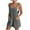 Gray, variant on Summer Rompers for Women Casual Jumpsuit with Pocket Solid Color Button Strap Sleeveless Wide Leg Short Jumpsuit for Beach