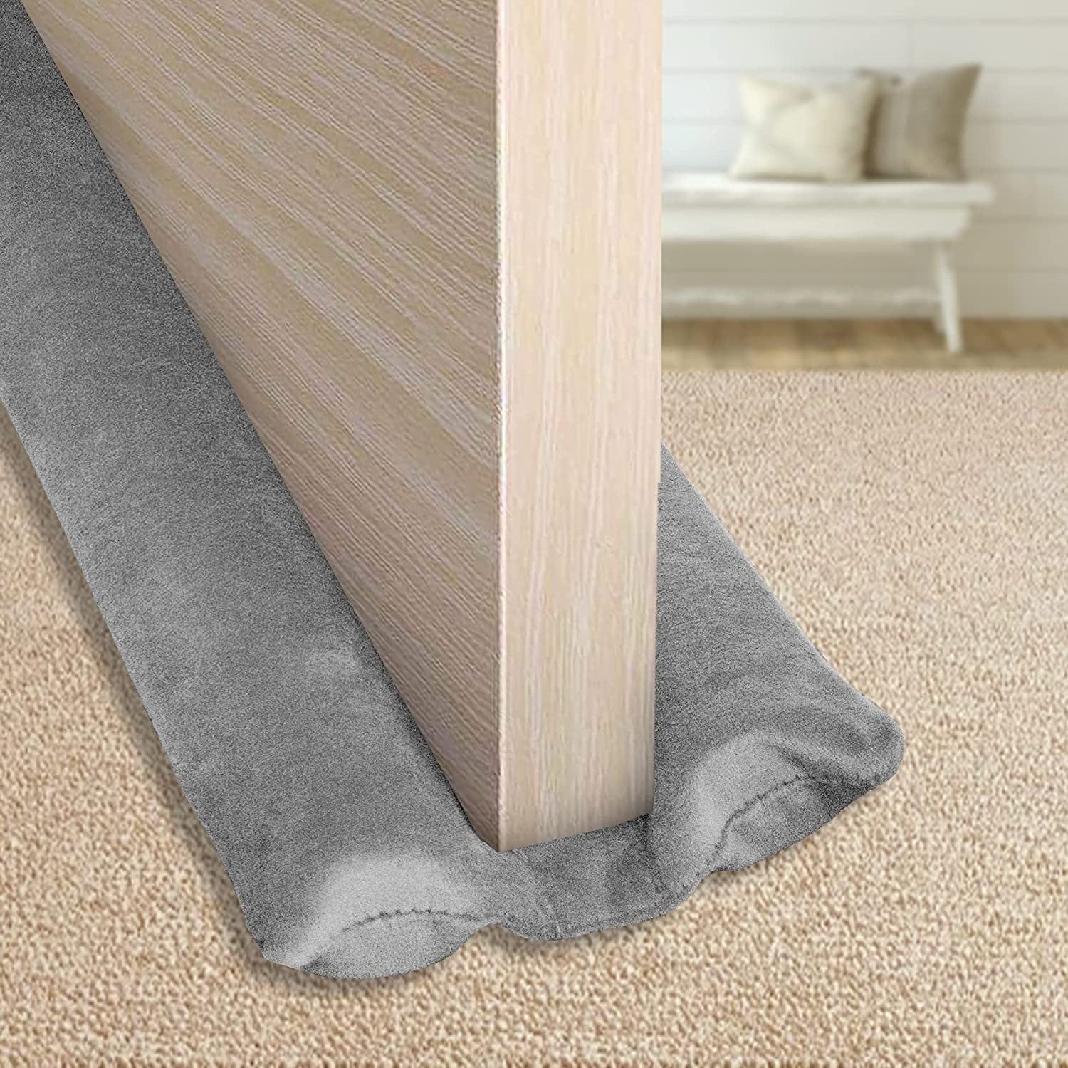 Under Door Draft Stopper 34 36 Twin Draft Stoppers for Bottom of Doors