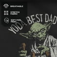 thumbnail image 4 of Men's Star Wars Yoda Best Dad Ever Graphic Tee Black Medium, 4 of 10