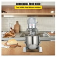 thumbnail image 2 of Commercial Food Mixer 15Qt 600W 3 Speed Adjustable Heavy Duty Mixer Stainless Steel Bowl Dough Hook Whisk Beater for Bakery Restaurant Pizza, 2 of 7
