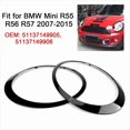 thumbnail image 3 of Car Accessories Front Headlight Trim Covers Decorative Frame Fit For BMW Mini R55 R56 R57 2007-2015, 3 of 7